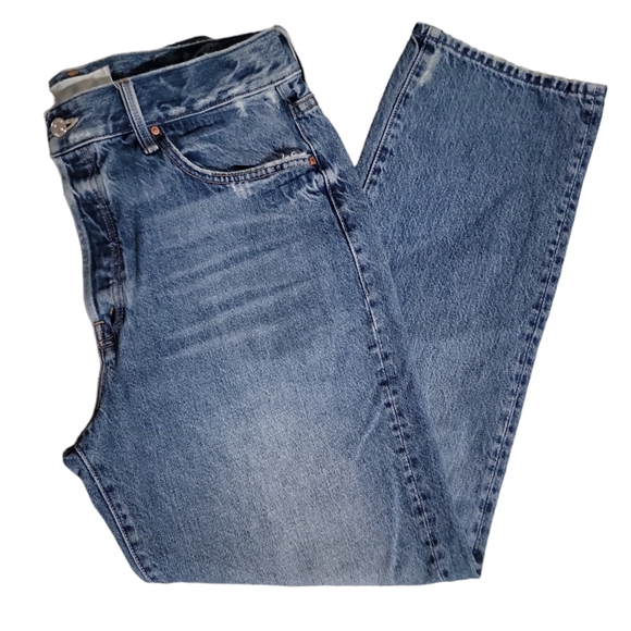 Mother Superior High Waisted Hoover Wash Distressed Straight Leg Jeans Size 32 - Picture 2 of 15